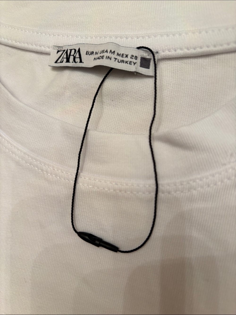 Zara graphic logo Sophia cotton white crew neck t-shirt sz.M - Picture 9 of 12